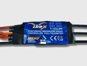 50A Ibex 55 HV Brushless Controller BEC,  2S - 12S Lipo, Telemetrie
