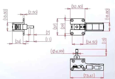 Preview: JP Hobby ER-005 Einziehfahrwerksmechanik, 2-er Set