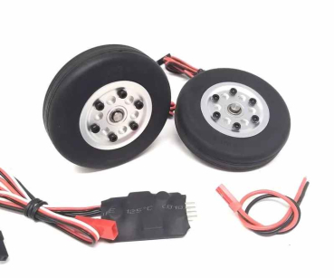 JP Hobby Hauptfahrwerksräder 65mm mit elektromagnetischen Bremsen und Bremscontroller