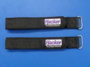 Hacker Klettband Gurt gummiert 300mm lang, 25mm breit