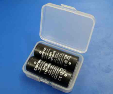 Preview: LiIo Einzelzellen 1100mAh Typ 18500 - 2 Stück - Hochstromzelle mit bis zu 10A Konstant und 20A Pulse