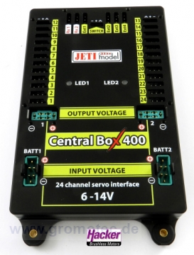 Preview: Jeti DUPLEX 2.4EX Central Box 400 + 2x Rsat2 + RC Switch