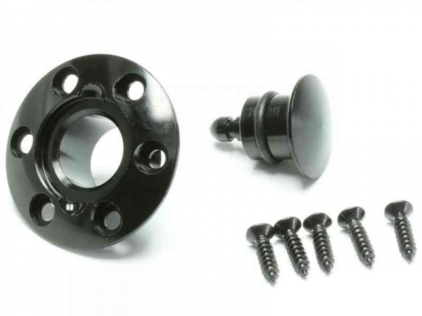 Betankungsarmatur mit Verschlussstopfen, schwarz