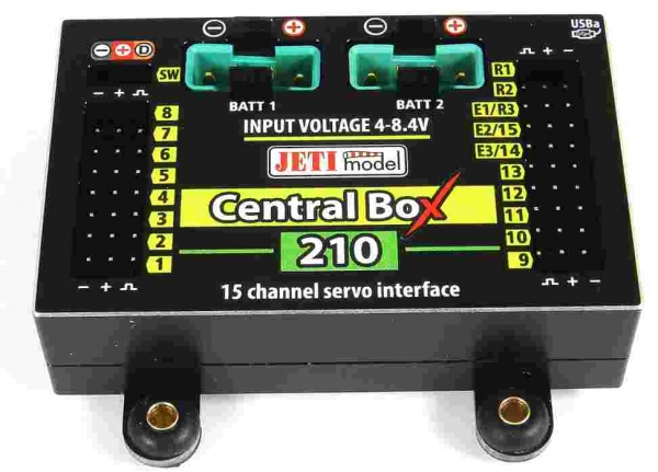 JETI Duplex 2.4EX Central Box 210 + 2 RSat2 + RC-Switch