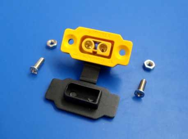 XT60 Einbaubuchse mit Abdeckkappe