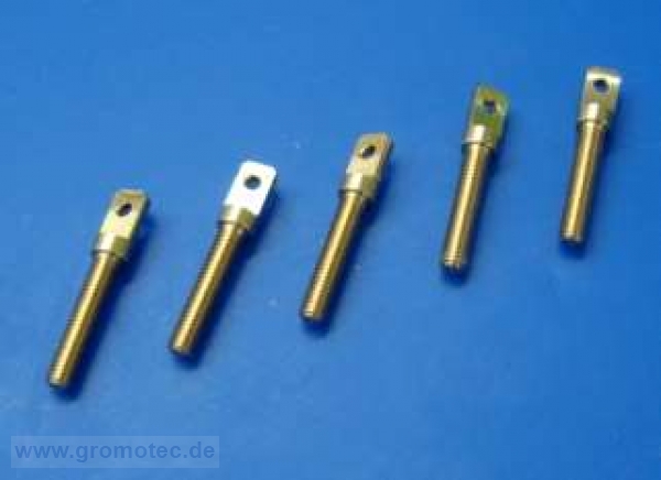 Augenschrauben M3 Messing flacher Kopf