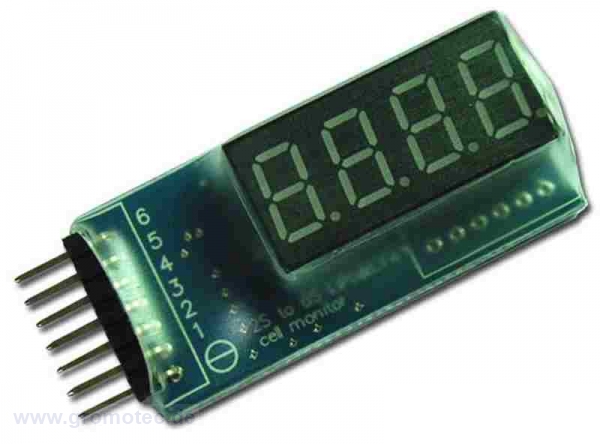 Spannungsprüfer für Lipopacks bis 6S