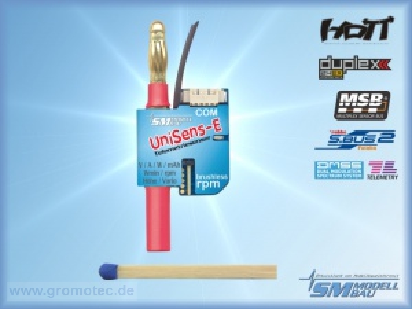 UniSens-E mit 4mm Goldstecker
